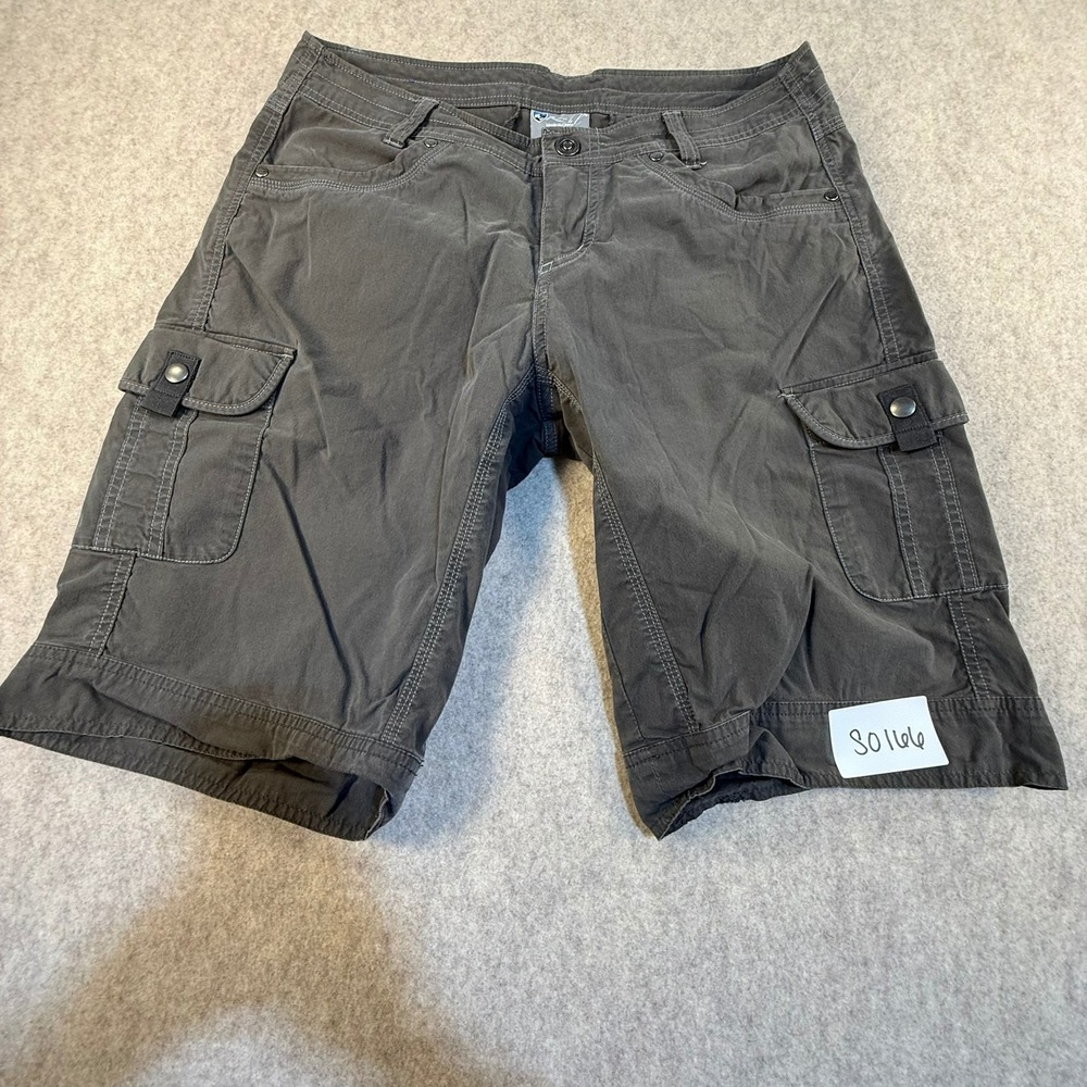Kuhl Womens Cargo Shorts Charcoal Gray Hiking‎ Outdoor Utility Size 10